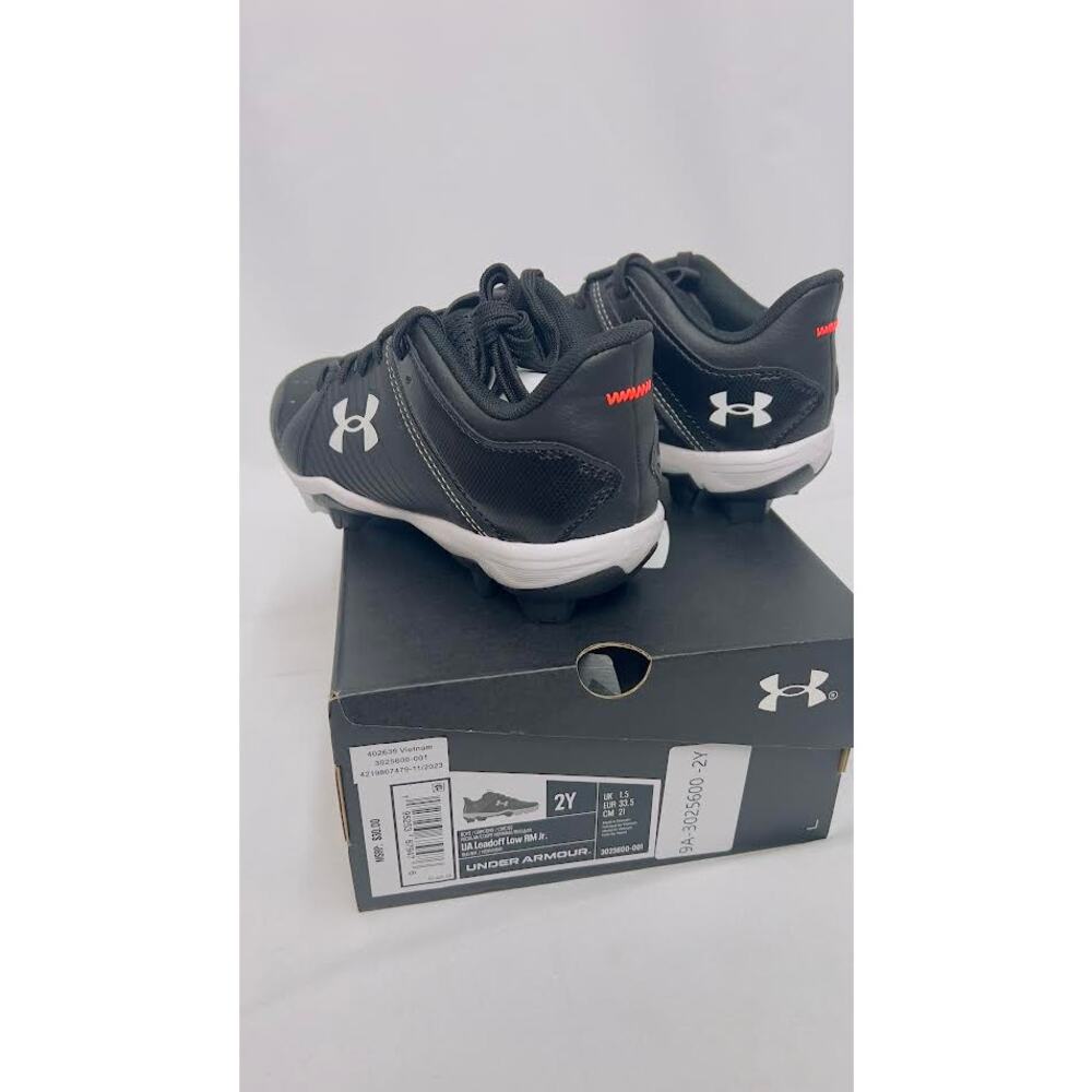 NEW! UNDER ARMOUR 3025600 K CLEAT 001 BK 2Y